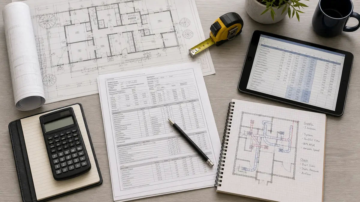 Manual J load calculation for a 1920s Alhambra bungalow in ZIP 91801