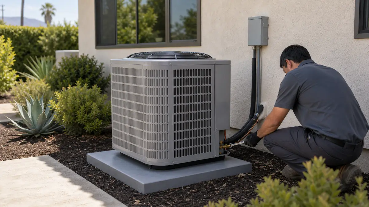 Right-sized Carrier condenser install on a tight Alhambra lot in ZIP 91803
